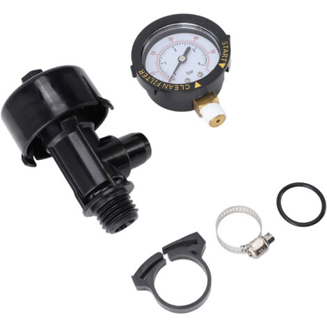 Purgeur d'Air Manuel Haute Performance pour Filtre de Piscine avec Jauge de Pression, O-Rings et Agrafes de Remplacement modèle Pentair 98209800