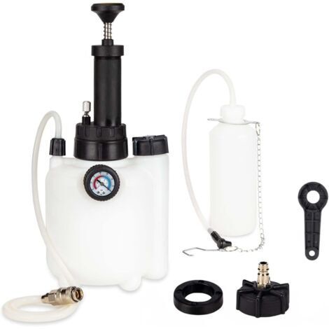 Purgeur de Frein 3L avec Manomètre - Kit Purge Frein Voiture - Appareil de Purge des Freins Pressurisé pour Remplacement Liquide de Frein – Adaptateur Inclus - Entreprise Française