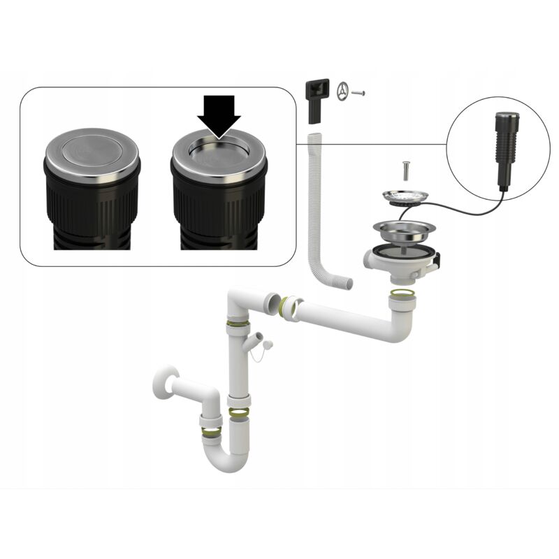 Purgeur d'eau automatique mural 1 compartiment à pousser