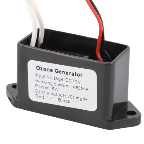 Purificador de aire casero, mini generador de ozono, ABS, DC12V 200mg/h, para uso doméstico.