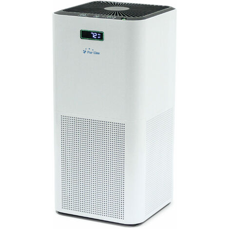 Purificador de aire con filtro HEPA, PM2, ionizador, pantalla LED táctil, 3 velocidades y modo AUTO para superficies de 60m2 - Blanco