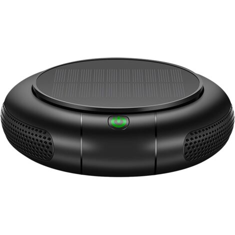 Purificador de aire eléctrico de iones negativos para coche con panel solar, batería de 1200 mAh, silencioso, para el hogar, el coche, la oficina, alergias, mascotas y polvo.