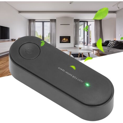 Purificador de aire en miniatura con ionización negativa (70 g), funcionamiento silencioso, 20 millones de iones, para el hogar, la oficina o el garaje, carcasa de ABS negro, enchufe de red de 90–240 