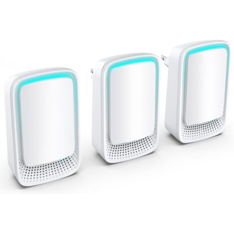 Purificador de aire, mini generador de iones negativos enchufable, purificador de iones negativos, ionizador de aire para dormitorio/hogar/sala de estar/habitación de mascotas, eliminador de olores (3
