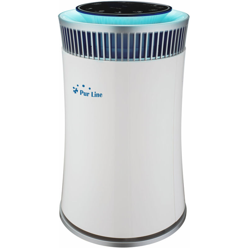 Purificateur d'air avec filtre hepa, PM2, ioniseur, lampe uv, 5 vitesses et mode auto pour des 20m2 - Blanc