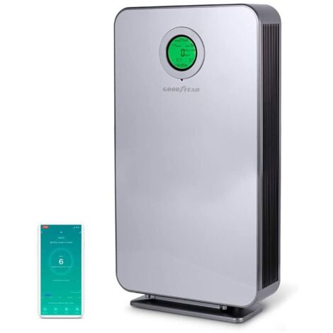 Purificateur d'air 40W Filtre HEPA Elimine 99.9% des bactéries jusqu'à 152 m² Lampe UV GOODYEAR