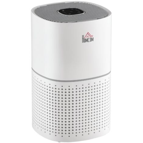 Purificateur d'air 50 W 4 vitesses mode silencieux - filtre HEPA, charbon actif -  jusqu'à 24 m² - débit d'air pur 225 m³/h - timer - ABS blanc gris