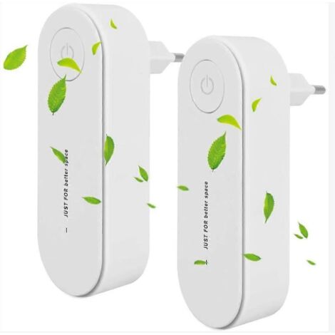 Purificateur d'air à brancher (lot de 2), mini purificateurs d'air silencieux, idéal pour les allergènes d'animaux, les pièces fumeurs, les appartements, les chambres, les cuisines et les toilettes