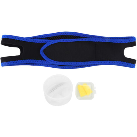 Purificateur d'Air Anti-Ronflement avec Bandeau Mentonnier et Bouchons d'Oreilles - Dispositif de Sommeil et Soins Santé (Set Blanc)