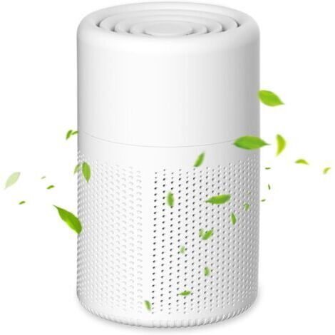 Purificateur d'Air avec Filtration HEPA 2 Étapes, Fumée et Odeurs,Compact et Portable, Idéal pour Chambre et Bureau,avec Fonction Aromathérapie