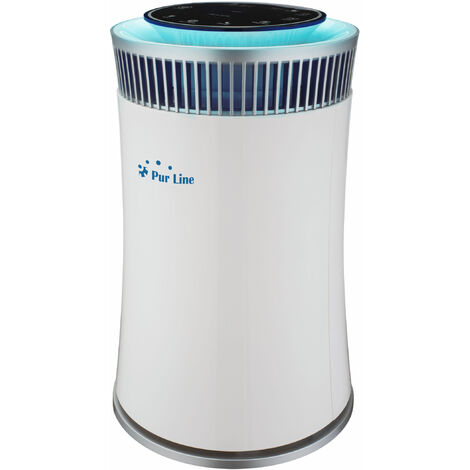 Purificateur d'air avec filtre HEPA, PM2, ioniseur, lampe UV, 5 vitesses et mode AUTO pour des 20m2 - Blanc