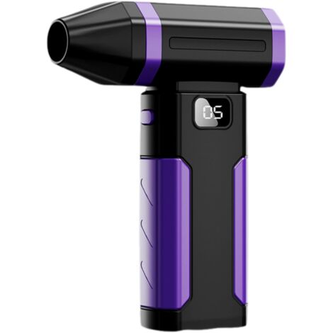 Purificateur d'air avec ventilateur turbo ultra-puissant, 5 vitesses, aspirateur de poussière, batterie 6000 mAh, veilleuse, buse détachable (noir)