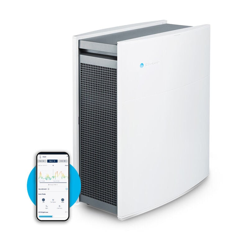 Purificateur connecté classic 405 Blueair Connecté et très silencieux, niveau sonore de 32 dB, adapté à une pièce de 96 M²