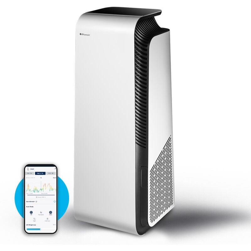 Purificateur connecté healthprotect 7740i Blueair Connecté et très silencieux, niveau sonore de 27 dB, adapté à une pièce de 62 M²