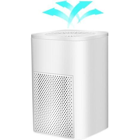 Purificateur d'air ionique pour chambre à coucher, purificateur d'air avec filtre HEPA, élimine efficacement la poussière, la fumée de cigarette, les odeurs d'animaux, le pollen, ultra silencieux (bla