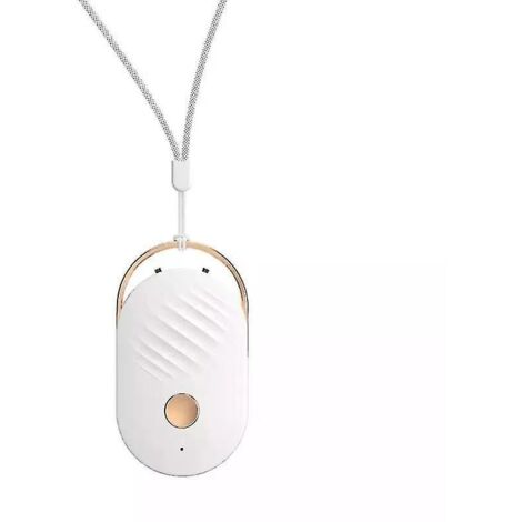 Purificateur d'air portable mini à porter autour du cou, mini-bar à oxygène pour voiture, générateur d'ions négatifs, type C - Blanc