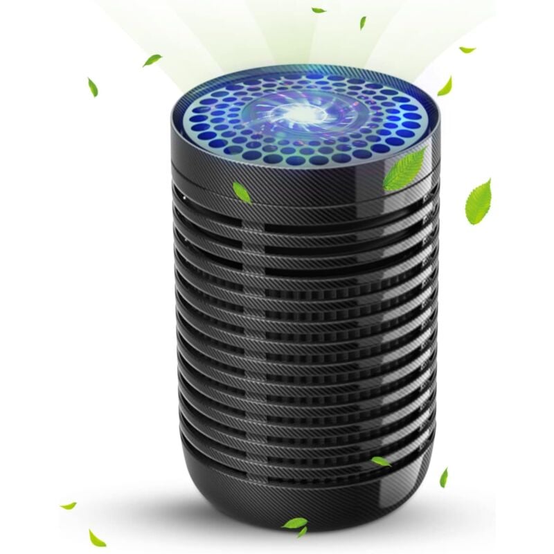 Purificateur d'air pour voiture, mini purificateur d'air pour voiture avec véritable filtre hepa purifie l'air, élimine la fumée et les odeurs, petit