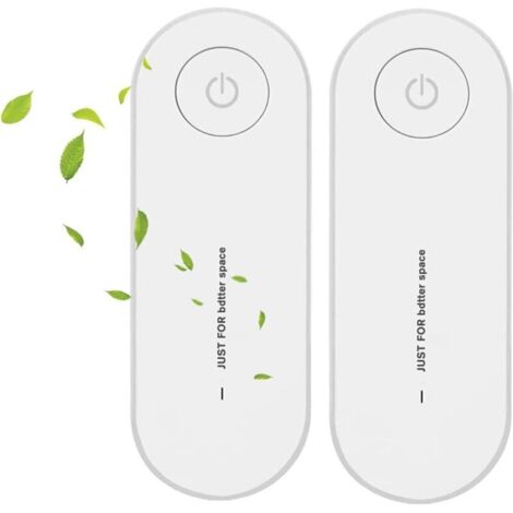 Purificateur d'air Pure Air - Lot de 2 unités compactes à brancher. Portable, idéal pour chambres, salon, salle de bain, toilettes et placards