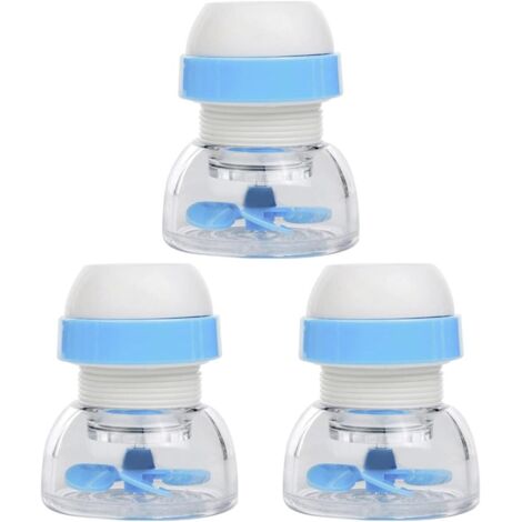 Purificateur d'eau d'évier 3 pièces, aérateur de cuisine, buse de robinet rotative, PVC