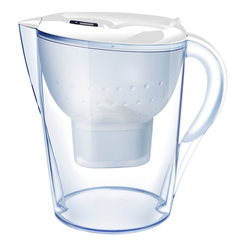 Purificateur d'eau domestique, filtre de cuisine au charbon actif, bouilloire filtrante pratique, bouilloire blanche