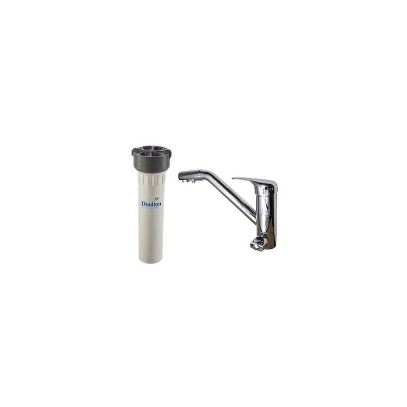 Doulton - Purificateur d'eau hip 3020 et robinet mitigeur 3 voies classique Inox brillant