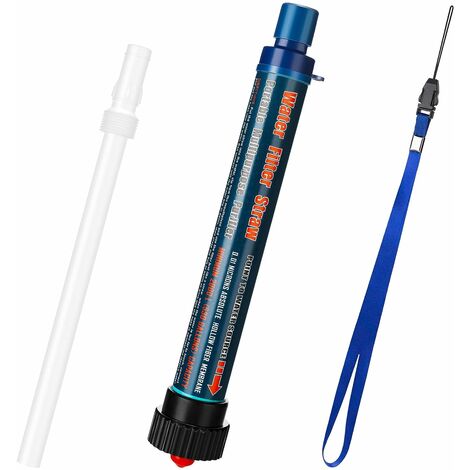 Purificateur d'eau - Filtre Straight Drink Personal Emergency Camping Water Purifier Straw Outdoor (bleu marine 1 paquet)-BDD