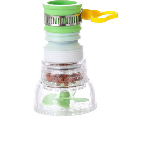 Purificateur d'eau pour robinet (vert), pommeau de robinet de cuisine pivotant à 360°, douchette pivotante pour économiser l'eau, bec extensible anti-éclaboussures