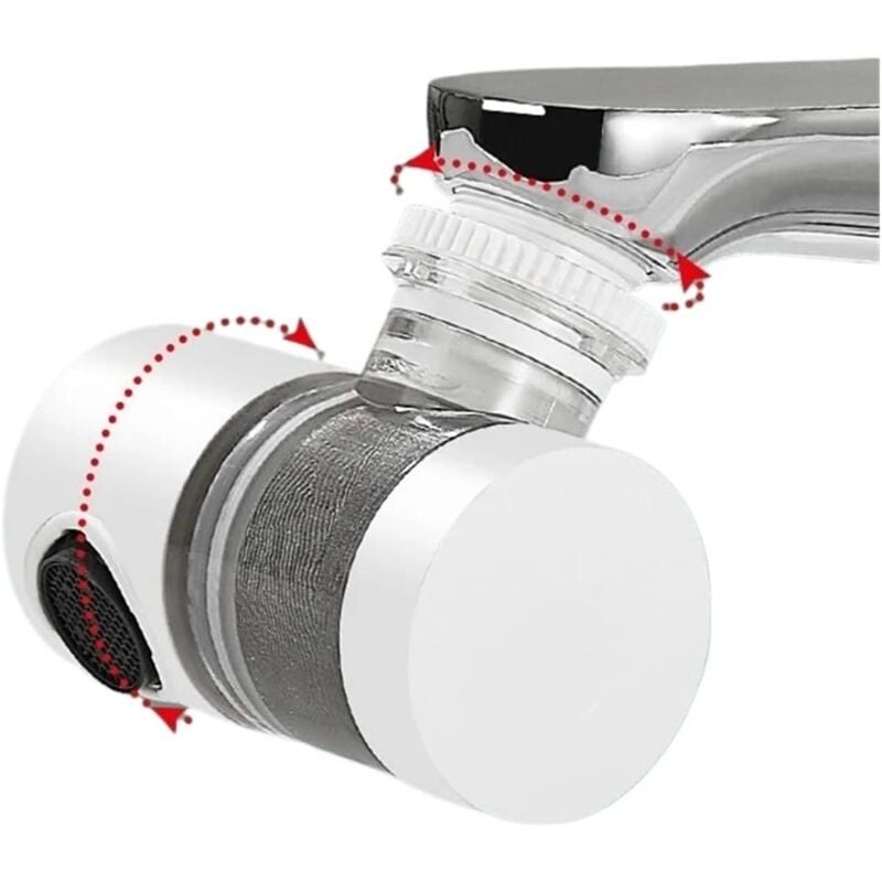 Filtre de Robinet 360°- Filtration Haute Efficacité, extension universelle rotative Anti-Calcaire Filtre de purification d'eau pour robinet pour
