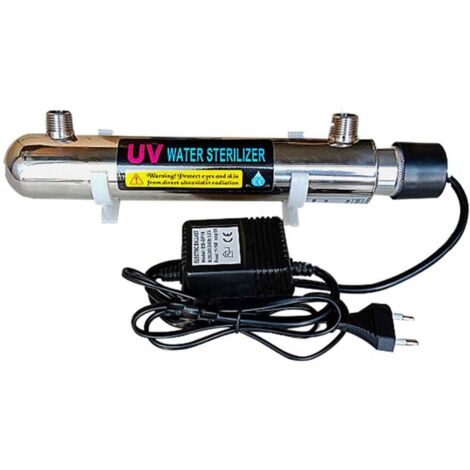Purificateur d'eau ultraviolette en acier inoxydable, 220 V, 12W, stérilisateur, Aquarium, boisson directe, désinfection industrielle, filtre