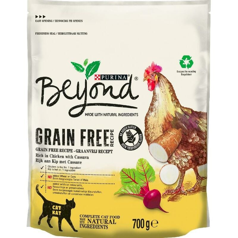 

PURINA Grain Free Gato Seco Sabor Pollo 700gr - Beyond