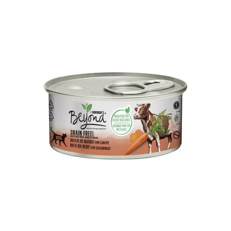 

PURINA Grain Free Húmedo Gato sabor Buey 85g - Beyond