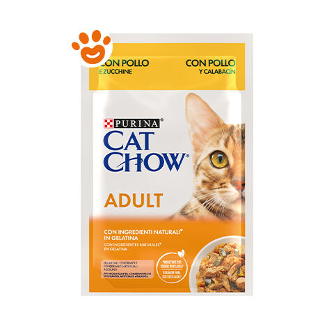 Purina Cat Chow Adult Pollo e Zucchine  - Purina Cat Chow Adult Pollo e Zucchine - Bustina Da 85 Gr