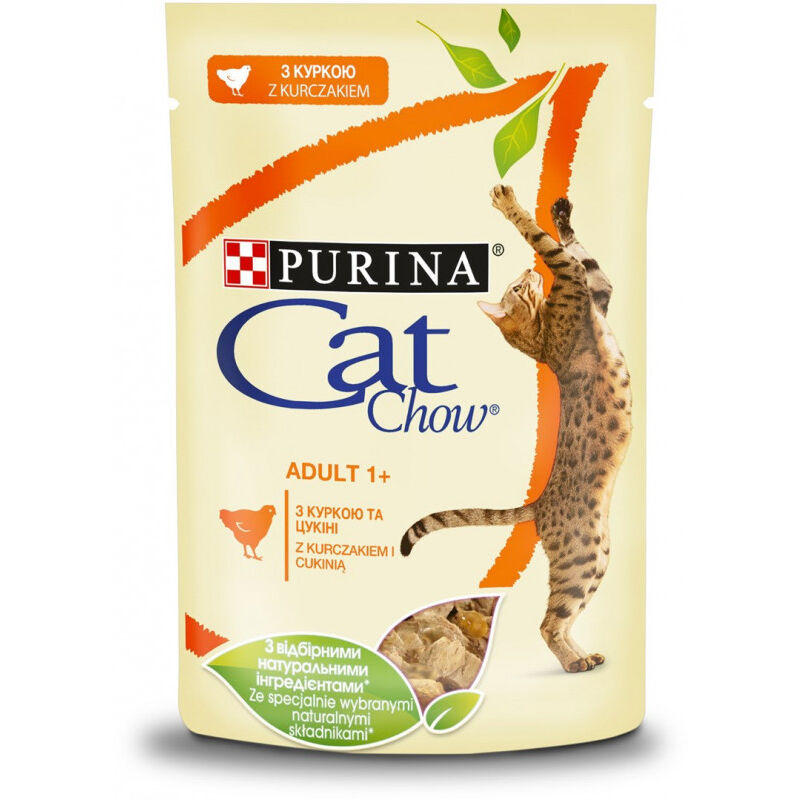 Purina - Nourriture Humide pour Chat Nestle Polska Cat Chow Sasz.85g Courgettes au Poulet à Jellyka / 26 (7613036595049)