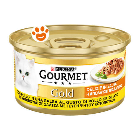 Purina Cat Gourmet Gold Delizie in Salsa Pollo  - Purina Cat Gourmet Gold Delizie in Salsa Pollo - Lattina Da 85 Gr