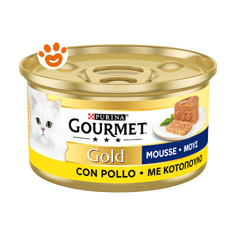 Purina Cat Gourmet Gold Mousse con Pollo  - Purina Cat Gourmet Gold Mousse con Pollo - Lattina Da 85 Gr
