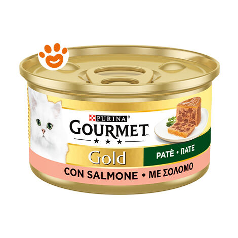 Purina Cat Gourmet Gold Patè con Salmone  - Purina Cat Gourmet Gold Patè con Salmone - Lattina Da 85 Gr