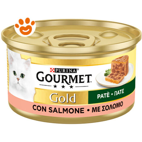 Purina Cat Gourmet Gold Patè con Salmone  - Purina Cat Gourmet Gold Patè con Salmone - Lattina Da 85 Gr