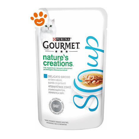 Purina Cat Gourmet Nature Creations Soup Brodo Tonno &amp Gamberetti  - Purina Cat Gourmet Nature Creations Soup Brodo Tonno &amp Gamberetti - Bustina Da 40 Gr