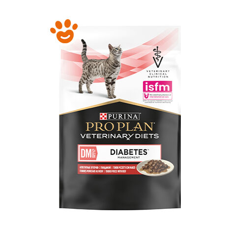 Purina Cat Pro Plan Veterinary Diets Diabets Menagement Manzo  - Purina Cat Pro Plan Veterinary Diets Diabets Menagement Manzo - Bustina Da 85 Gr