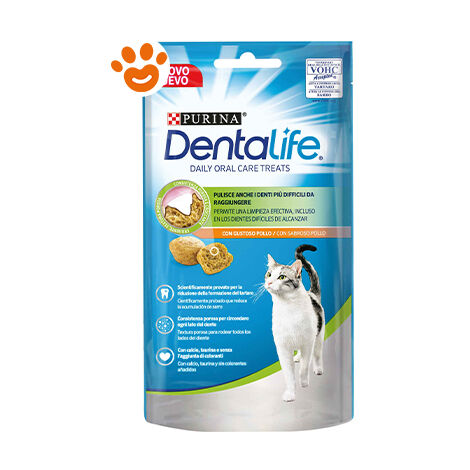 Purina Cat Snack Dentalife Pollo  - Purina Cat Snack Dentalife Pollo - Confezione Da 40 Gr