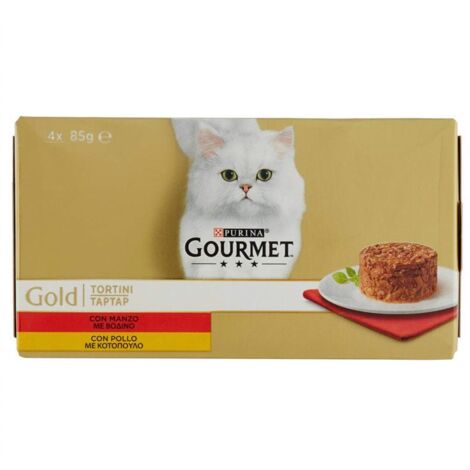 PURINA GOURMET GOLD TORTINO CON MORBIDO CUORE GR 85X4 PZ CON MANZO E POLLO