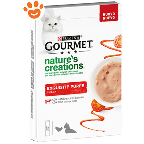 Purina Gourmet Nature's Creations Puree Manzo e Pomodoro Snack 50 g