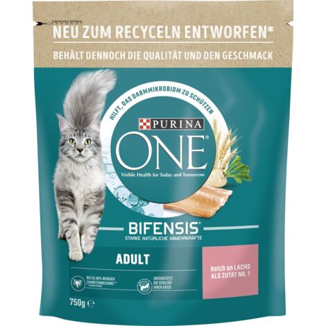 Purina ONE Adult reich an Lachs und Vollkorn-Getreide 750 g Trockenfutter