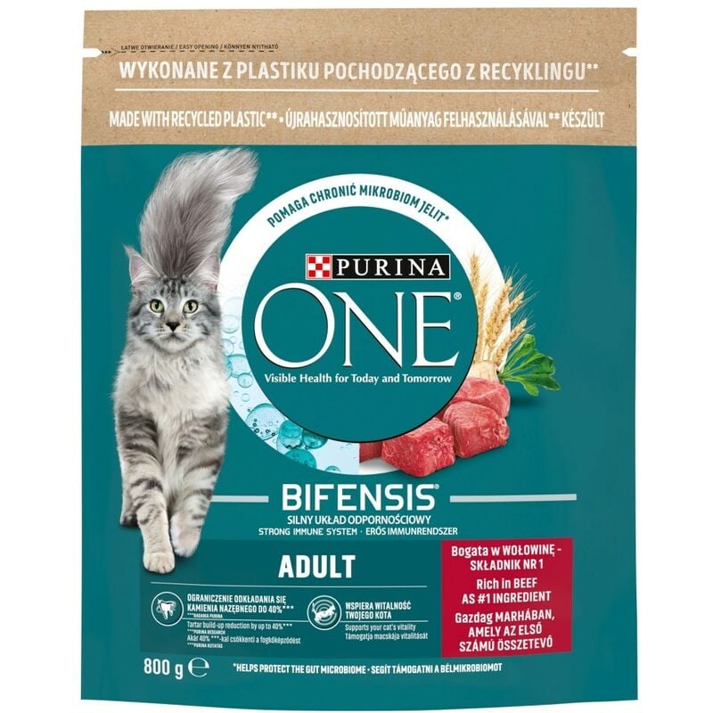 Purina - One Bifensis Adult Beef - nourriture pour chat - 800 g