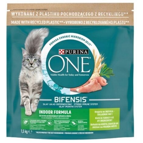 PURINA ONE Formule Chat d'Intérieur Dinde 3 x 1,5 kg