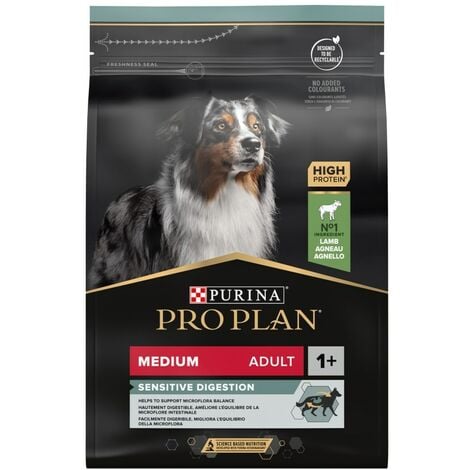 Purina Pro Plan Adult Medium Sensitive Digestion – Lamm – Trockenfutter für Hunde – 3 kg