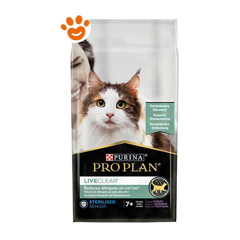 PURINA PRO PLAN Gatto LiveClear Adult 7+ Sterilizzato Tacchino 1,4 kg