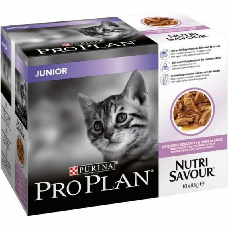 Proplan Gatto Junior Nutri Savour Multipack 10 x 85gr Tacchino