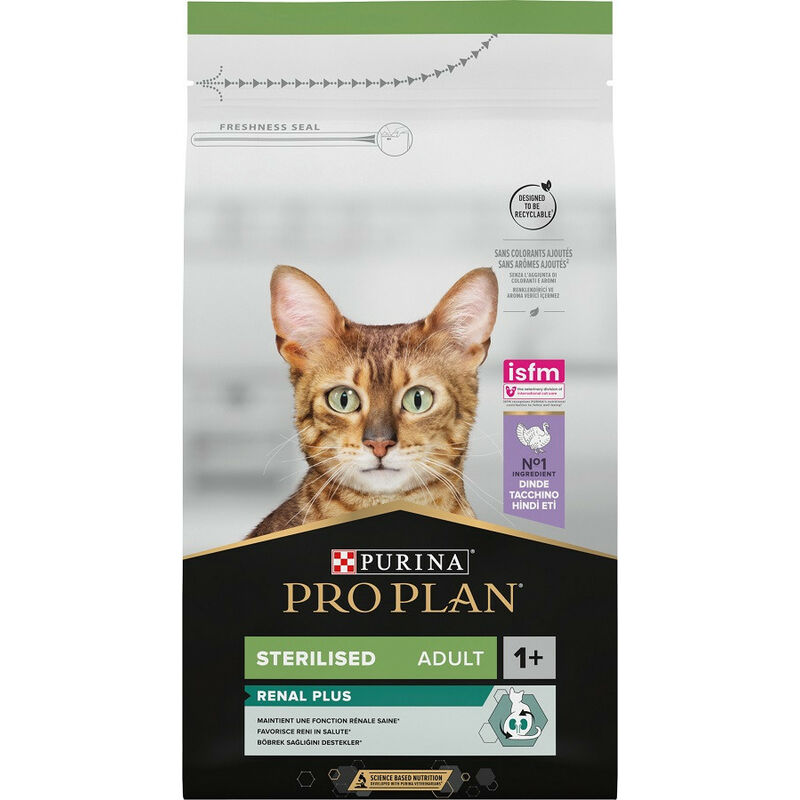 Purina Pro Plan Renal Plus per Gatto Sterilised da 1,5 Kg Tacchino