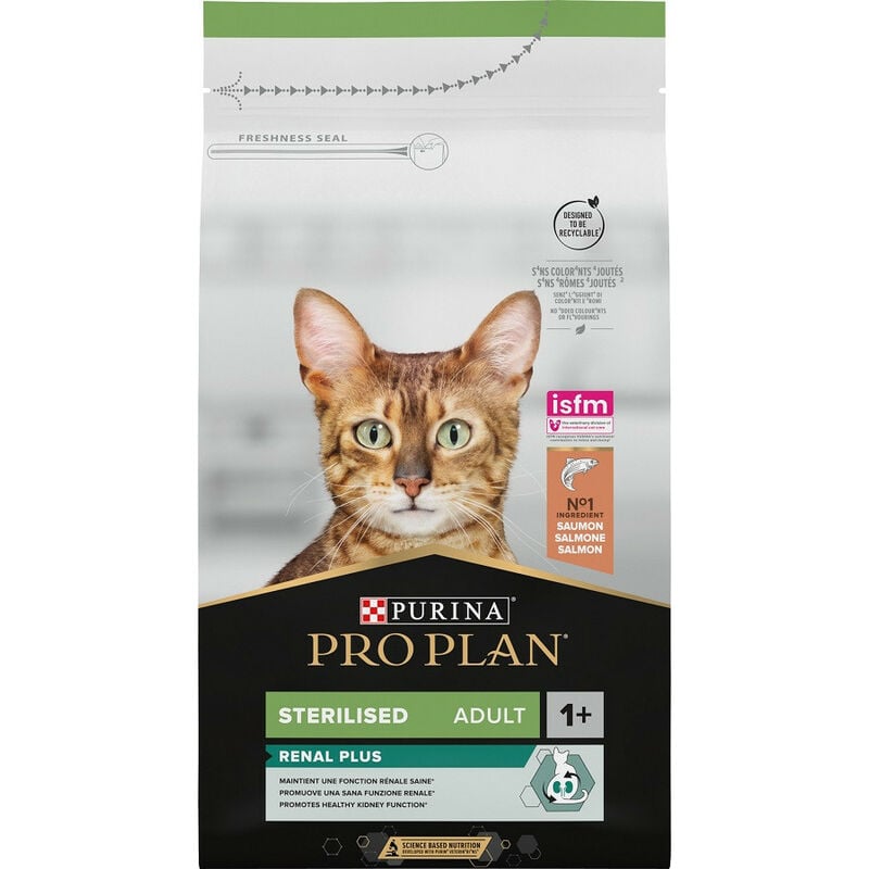 Purina Pro Plan Renal Plus per Gatto Sterilised da 1,5 Kg Salmone